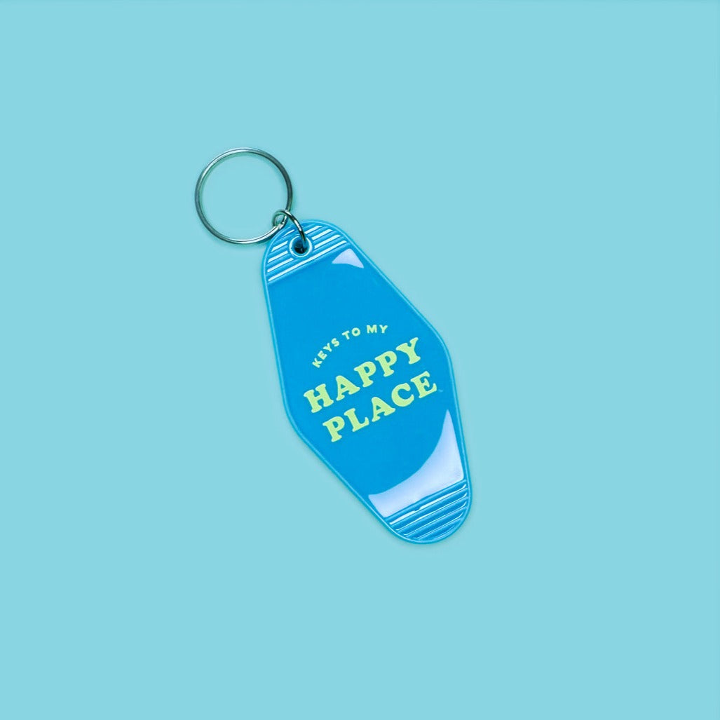 Happy Place Retro Motel Keychain