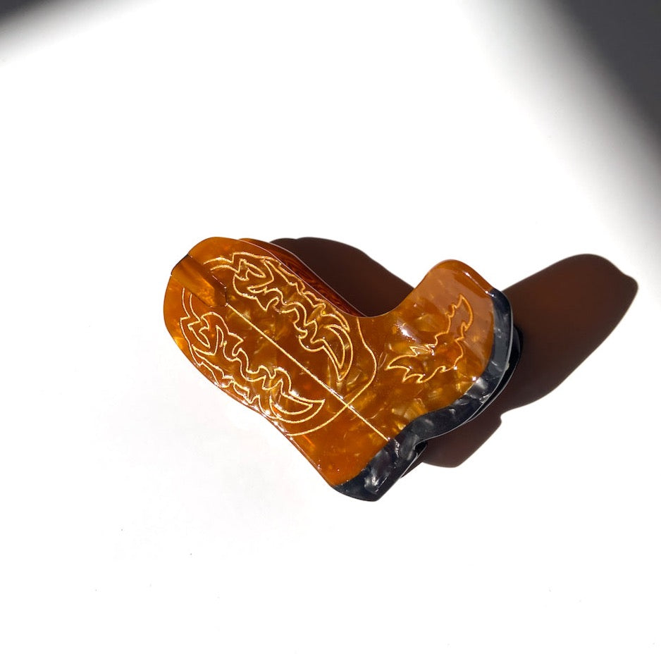 Western Cowboy Boot Claw Hair Clip