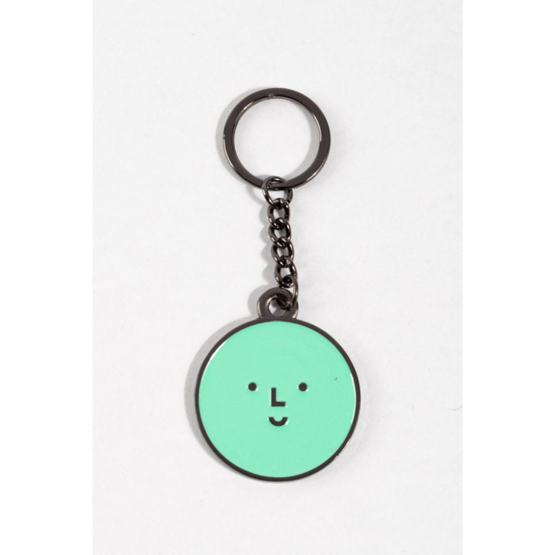 Mint Smiley Logo Keychain