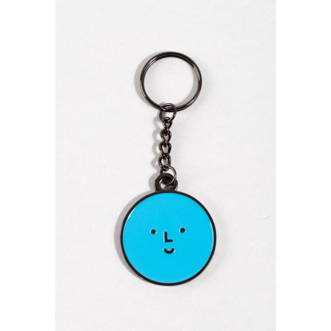 Blue Smiley Logo Keychain