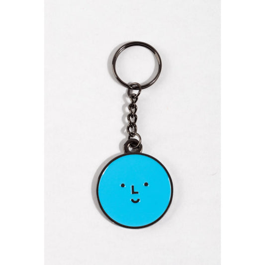 Blue Smiley Logo Keychain