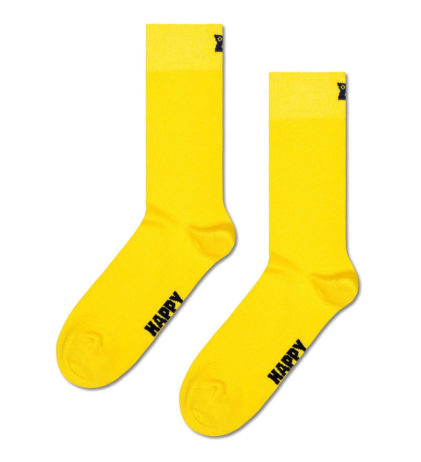 Yellow Solid Crew Sock