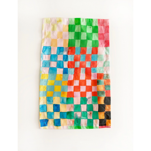 Pastel Checkerland Tea Towel