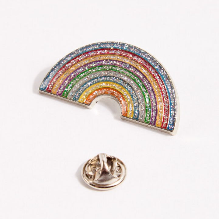 Glitter Rainbow Enamel Pin