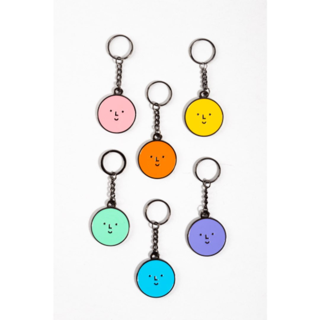 Yellow Smiley Logo Keychain