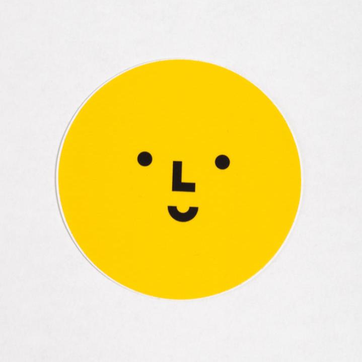 Smiley Logo Vinyl Sticker - Yellow