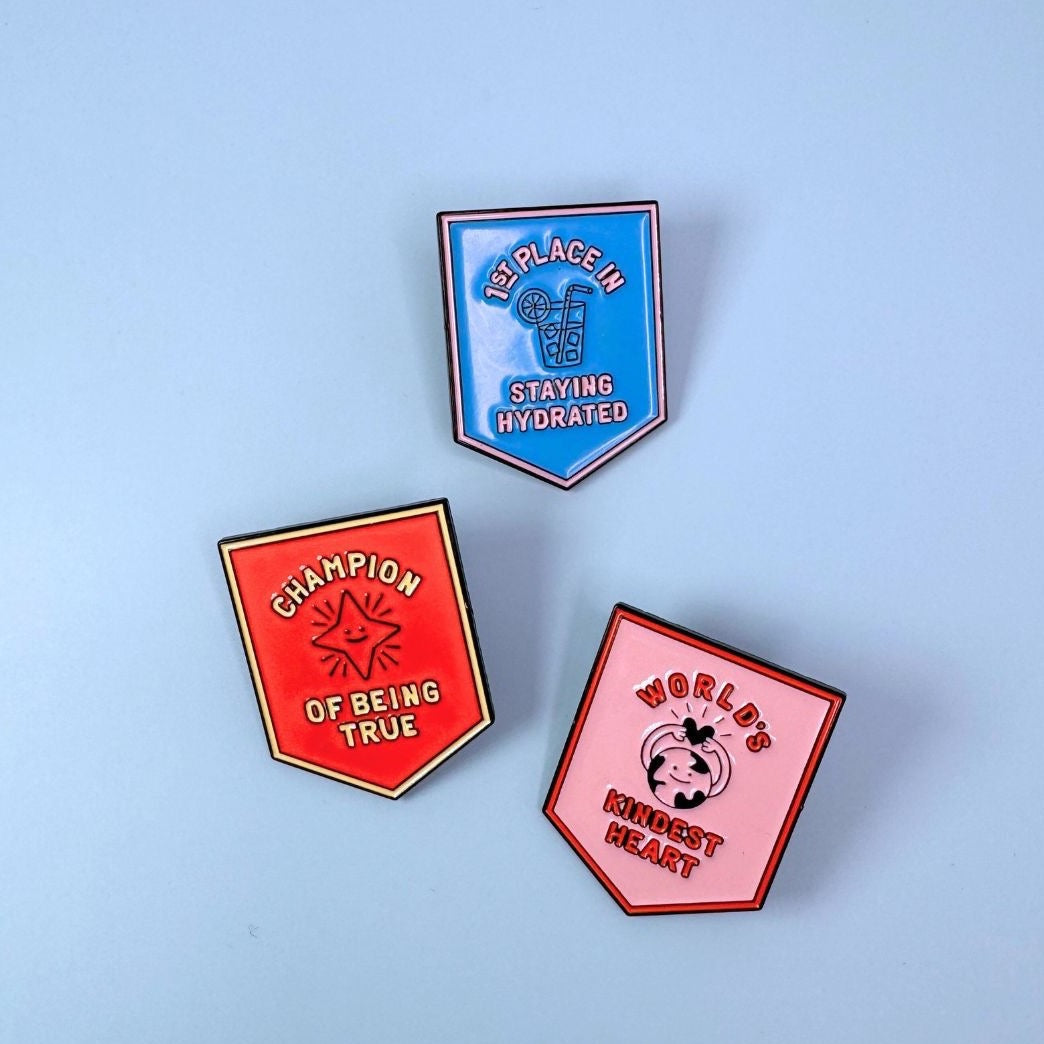1st Place in Staying Hydrated Enamel Pin