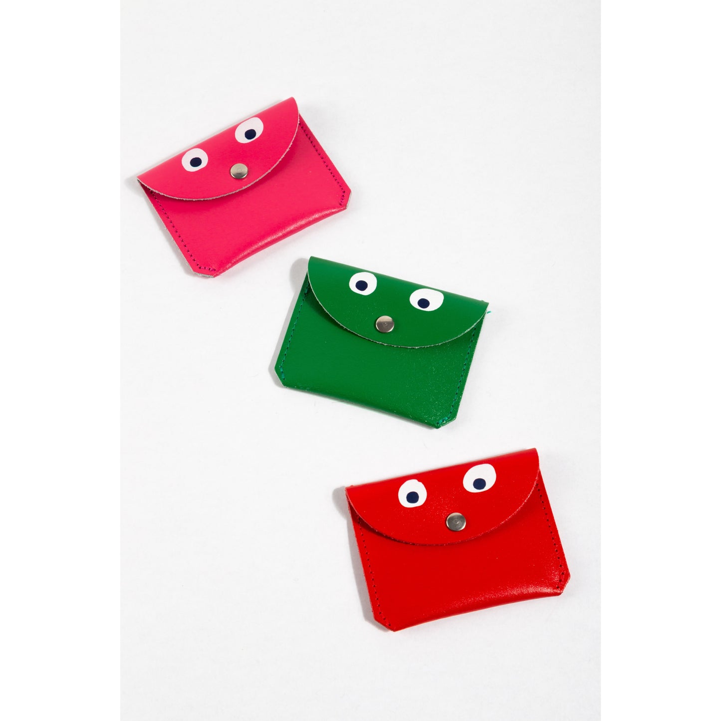 Googly Eye Mini Money Coin Purse in Red