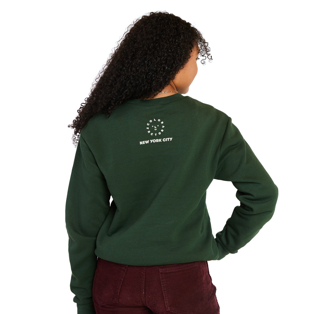NYC Subway Style Adult Lettering Crewneck Sweatshirt