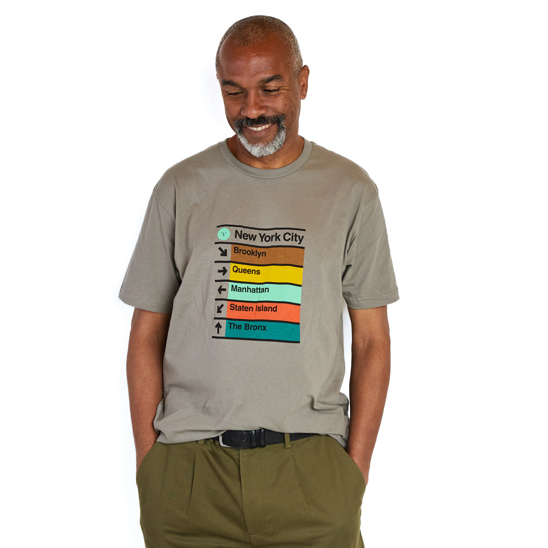 NYC Subway Style Adult Lettering T-Shirt