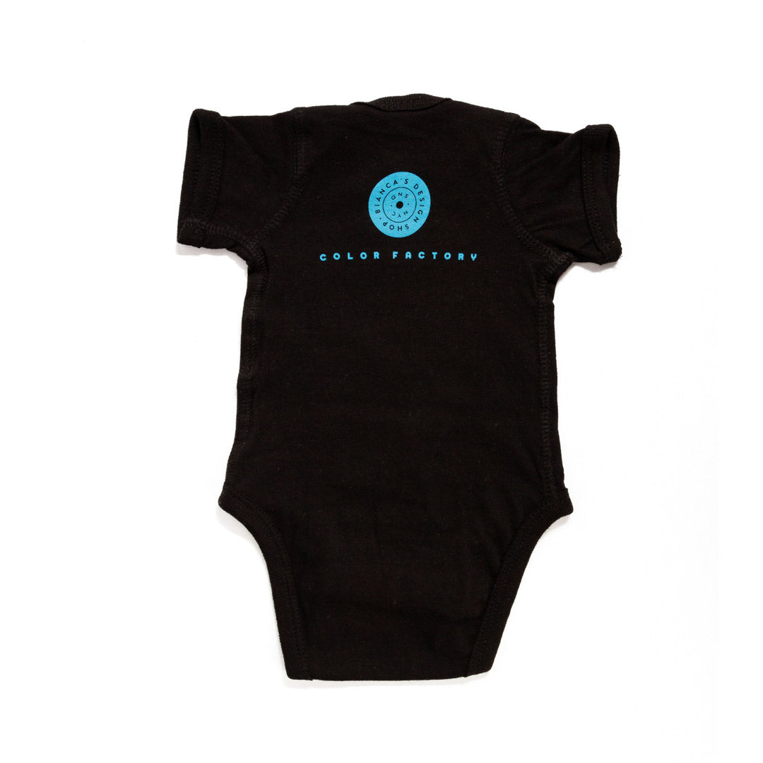 Future is Colorful Screen Printed Black Onesie