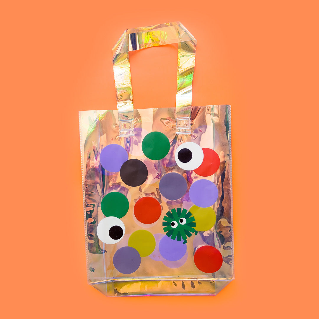 Polka Dot Monster Iridescent Tote