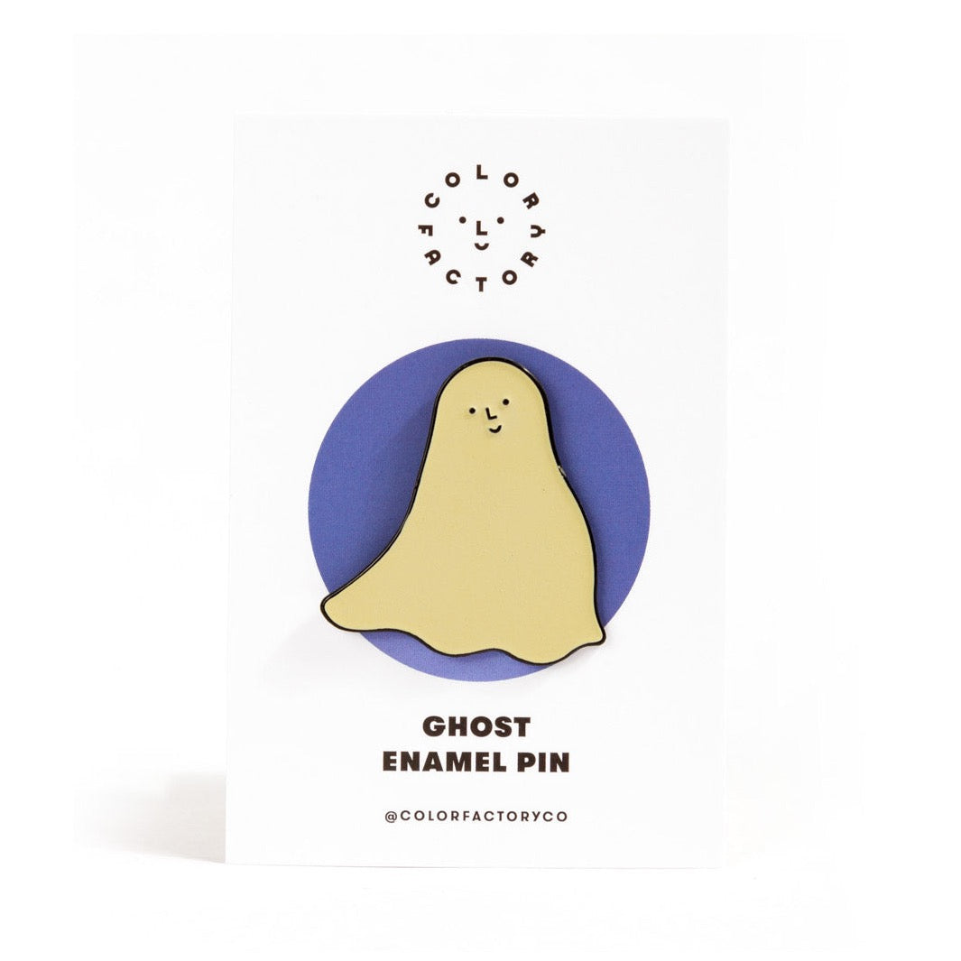 Glow-in-the-Dark Ghost Enamel Pin