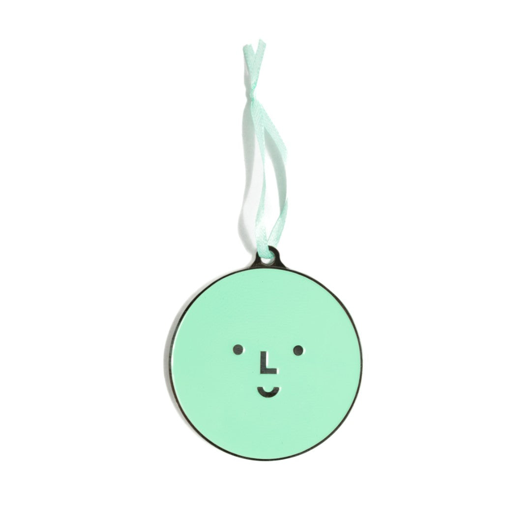 Mint Smiley Logo Ornament