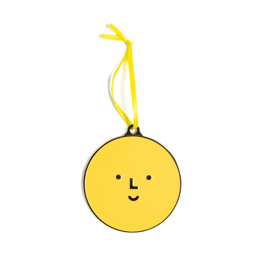 Yellow Smiley Logo Ornament