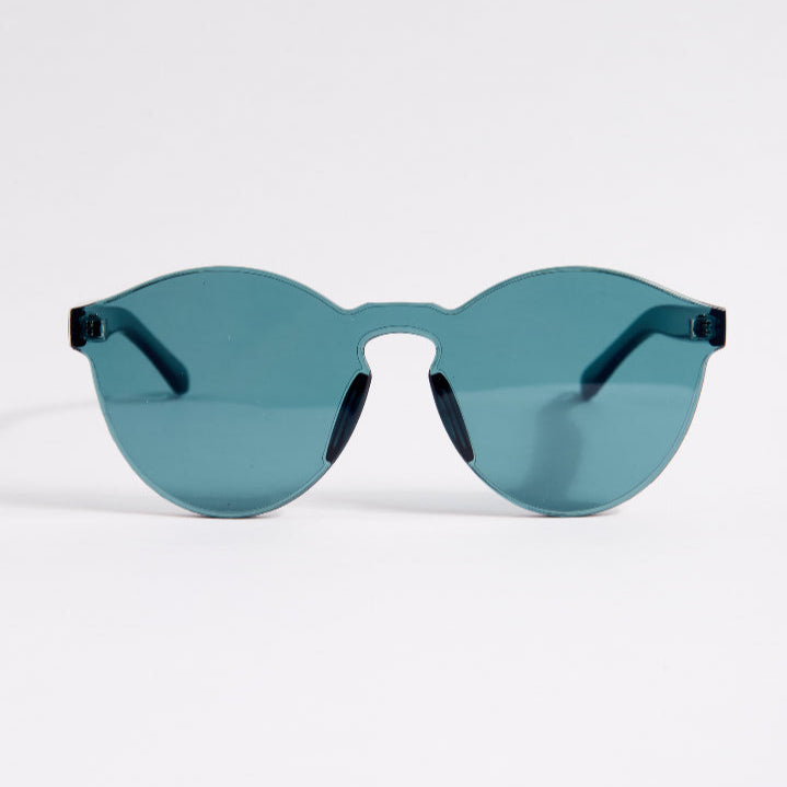 Black sunglasses on a white background