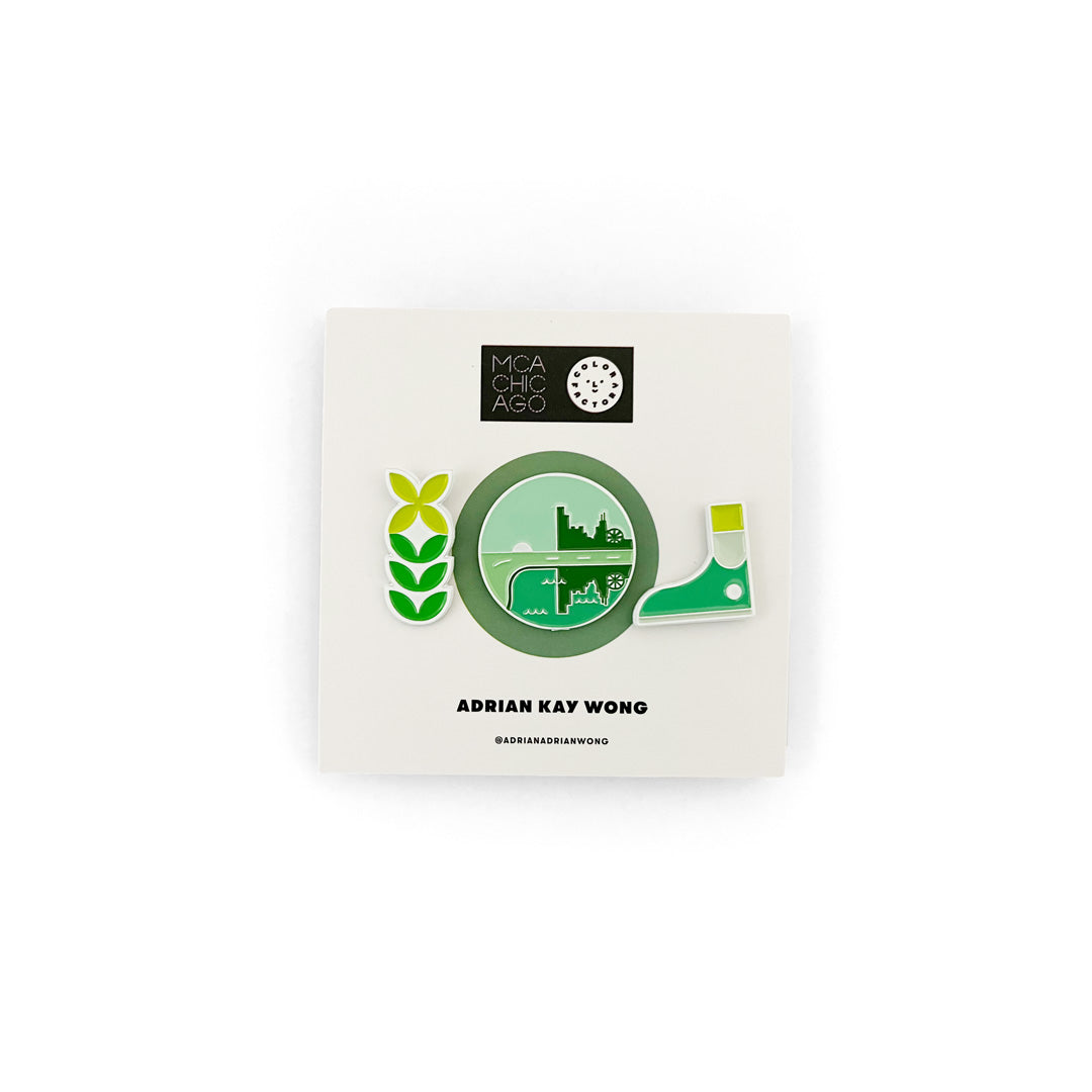 "Walk with Me" Chicago Enamel Pin Set - Designed by Artist Adrian Kay Wong