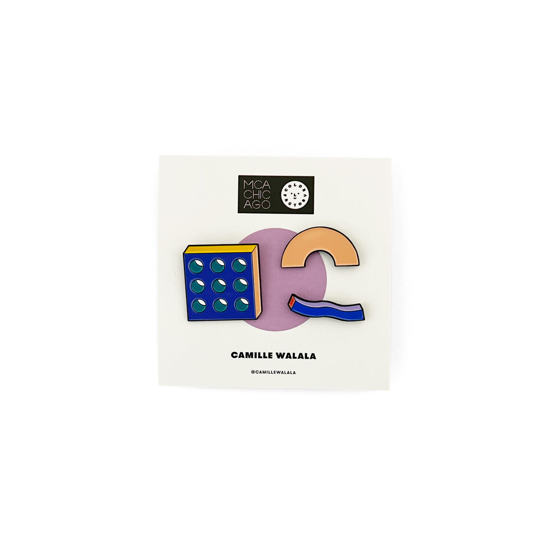 "Perspective Party" Enamel Pin Set - Designed by Artist Camille Walala