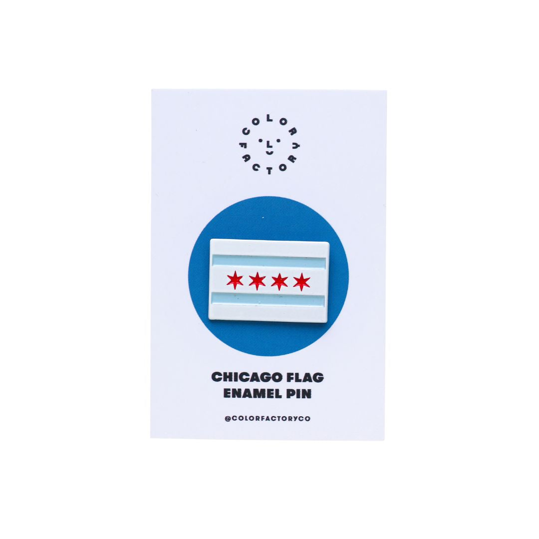 Chicago Flag Enamel Pin