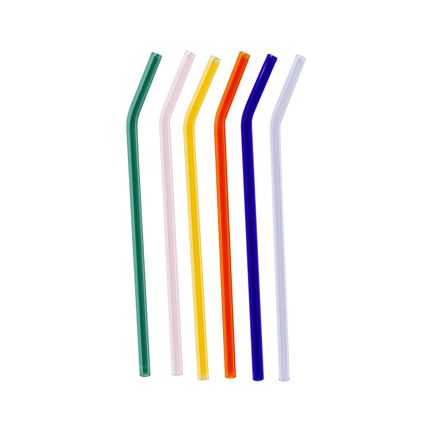 Multicolored Glass Straws