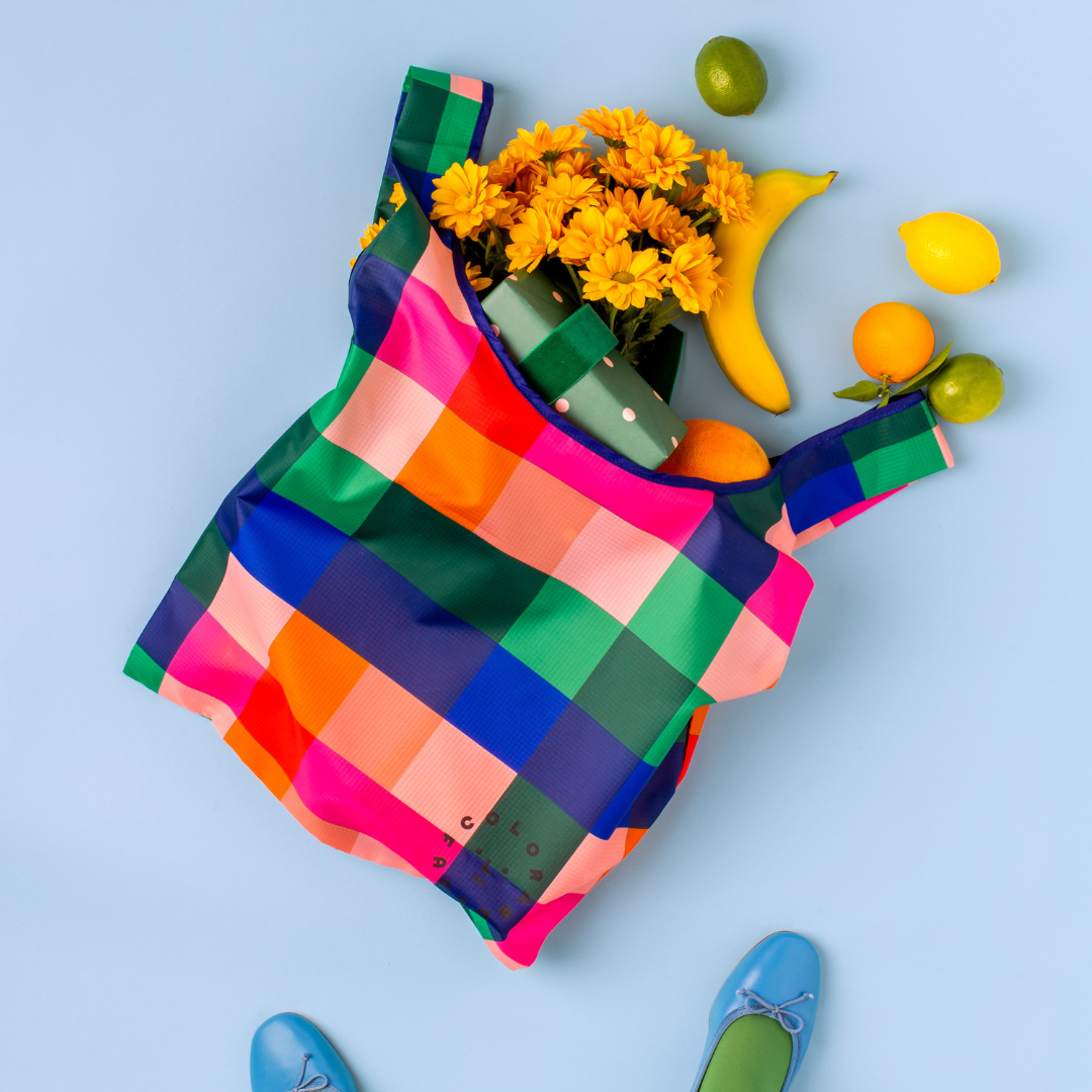 Colorblock Tuck & Toss Bag
