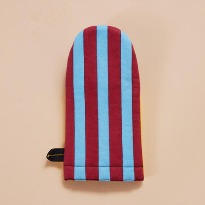 Striped Oven Mitt in Mustard