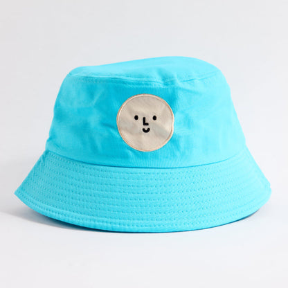 Blue Cotton Smiley Logo Bucket Hat