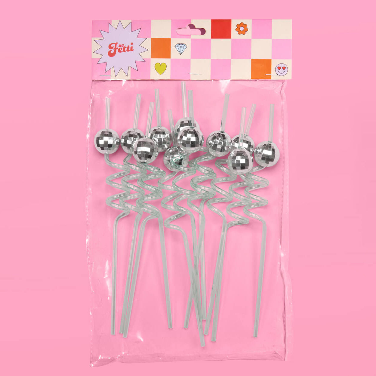 Disco Ball Reusable Straw Pack