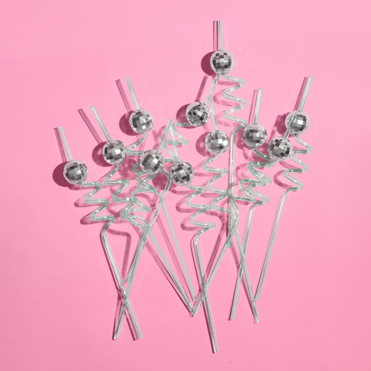 Disco Ball Reusable Straw Pack