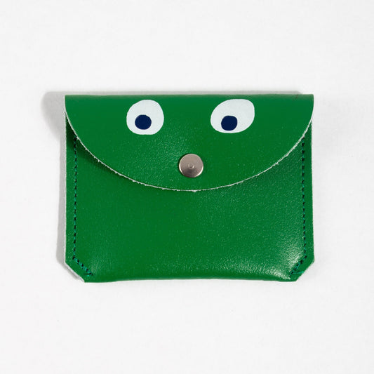 Googly Eye Mini Money Coin Purse in Green