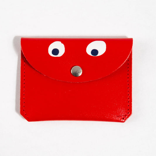 Googly Eye Mini Money Coin Purse in Red