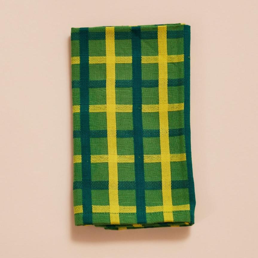 Green Woven Plaid Napkin