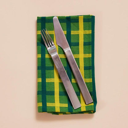 Green Woven Plaid Napkin