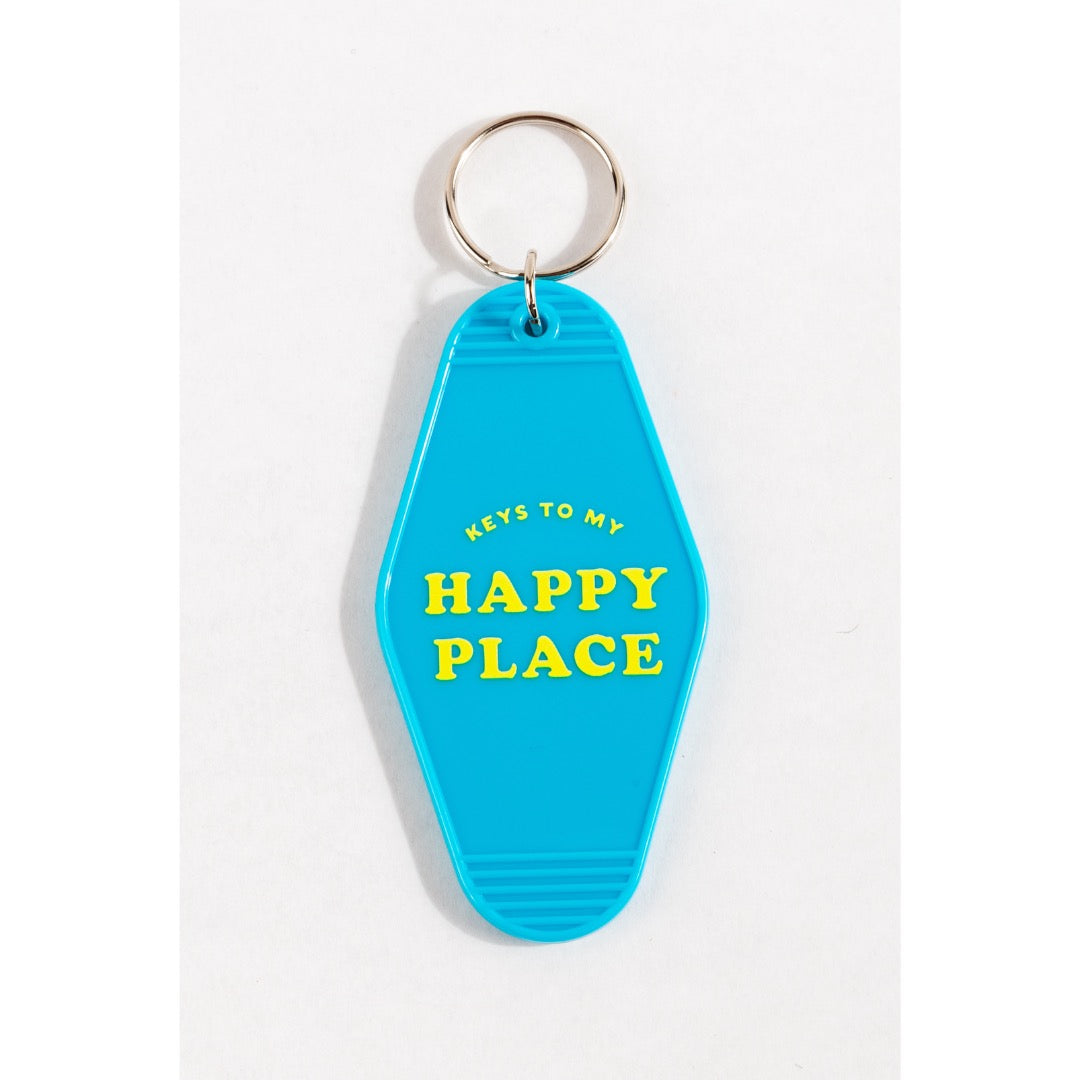 Happy Place Retro Motel Keychain