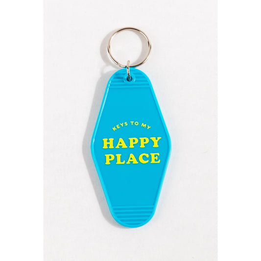 Happy Place Retro Motel Keychain