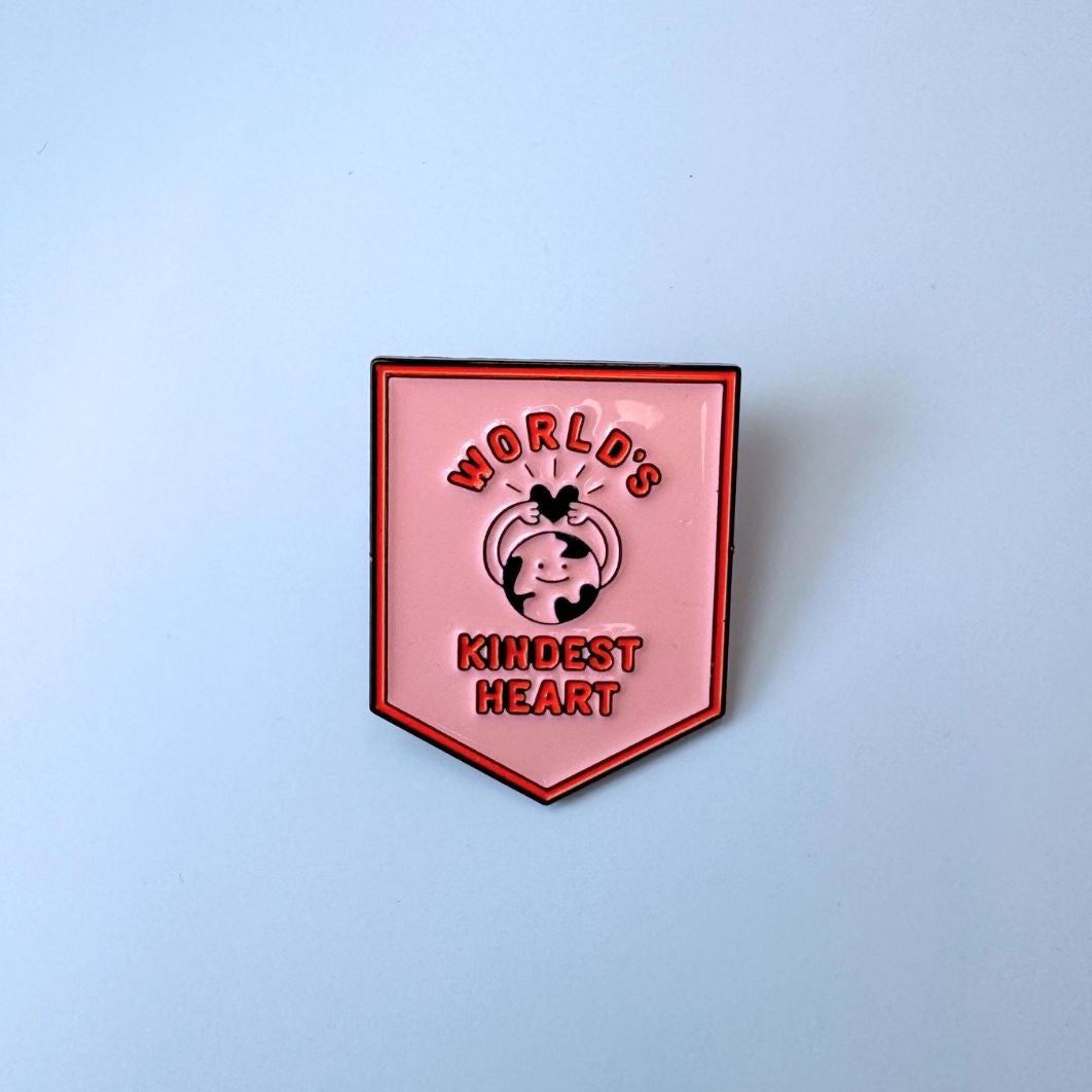 World's Kindest Heart Enamel Pin