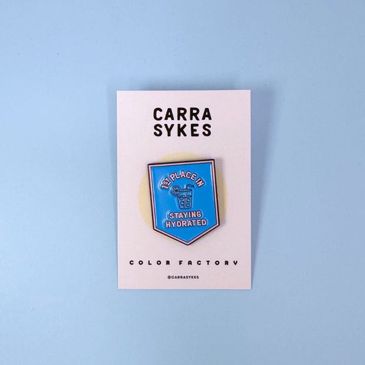 1st Place in Staying Hydrated Enamel Pin