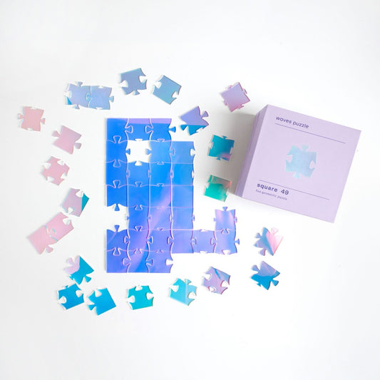 Square 49 Waves Iridescent Puzzle