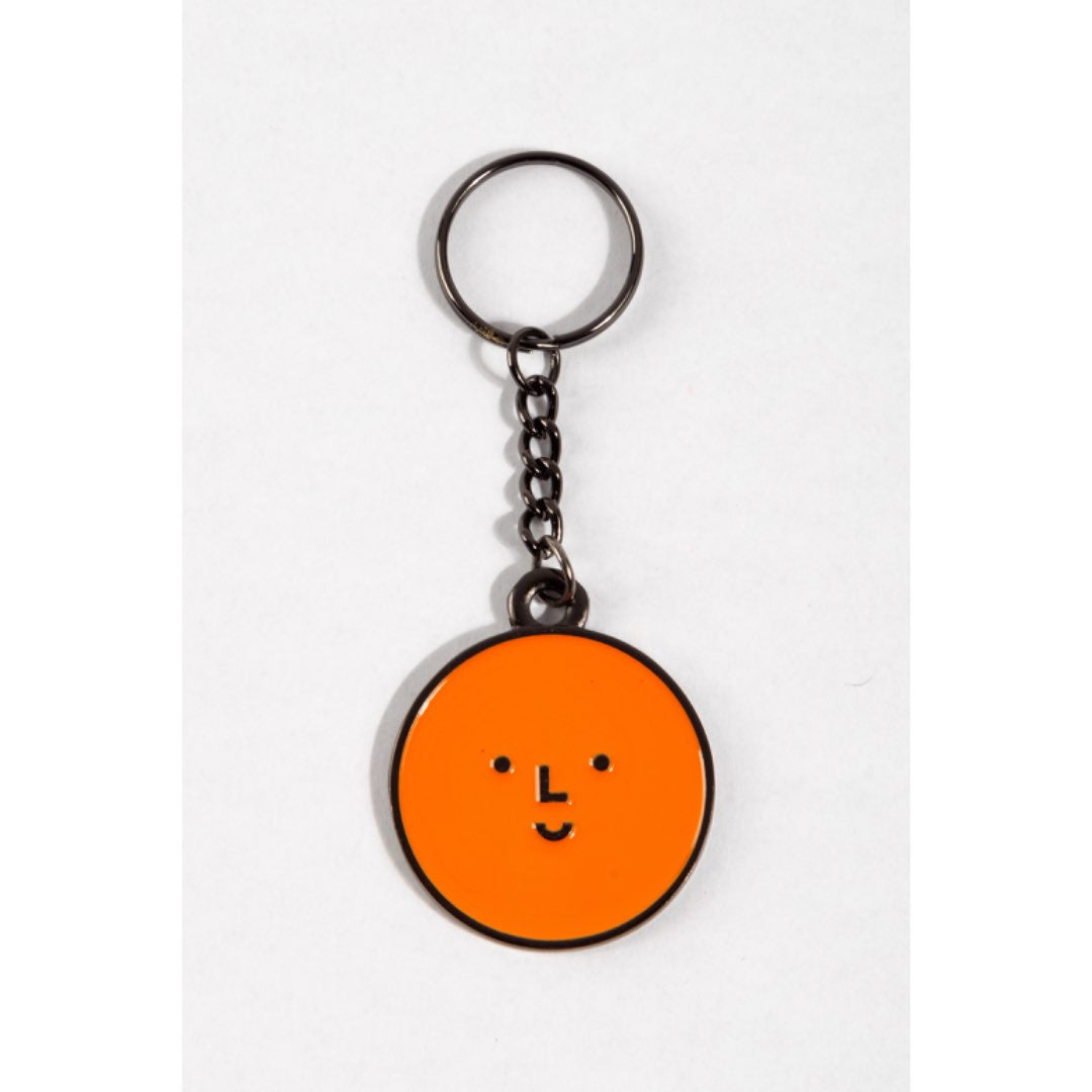 Orange Smiley Logo Keychain