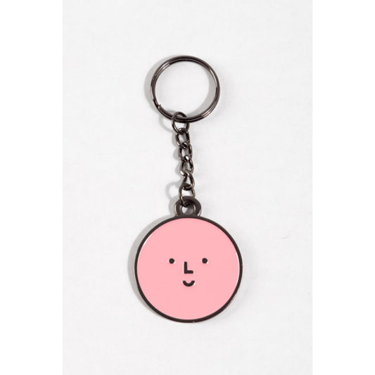 Pink Smiley Logo Keychain