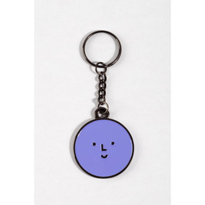 Purple Smiley Logo Keychain