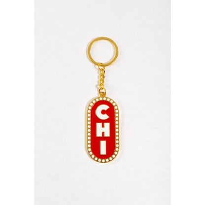 Chicago Marquee Sign Icon Keychain