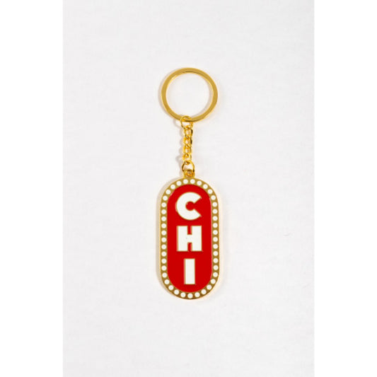 Chicago Marquee Sign Icon Keychain