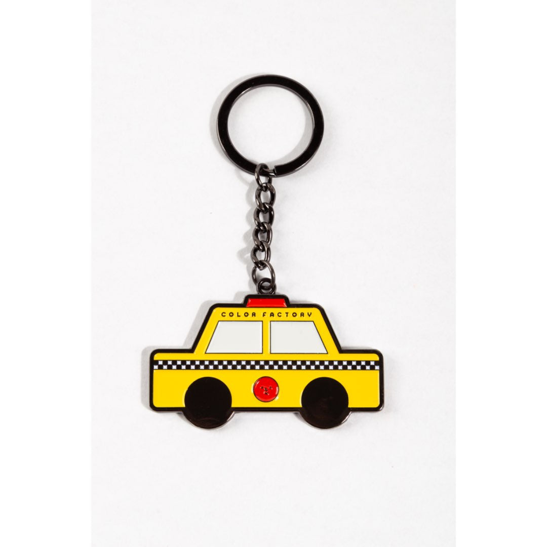 Yellow Taxi Icon Keychain