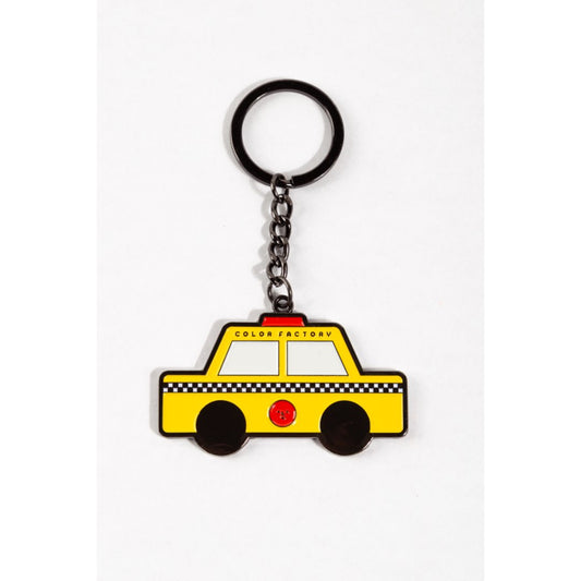 Yellow Taxi Icon Keychain