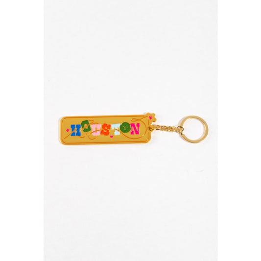 Houston Lettering Keychain