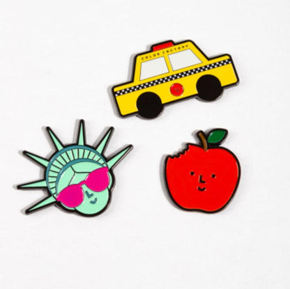 Yellow Taxi Icon Magnet