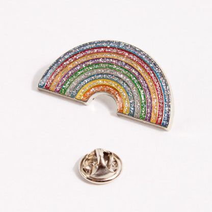 Glitter Rainbow Enamel Pin