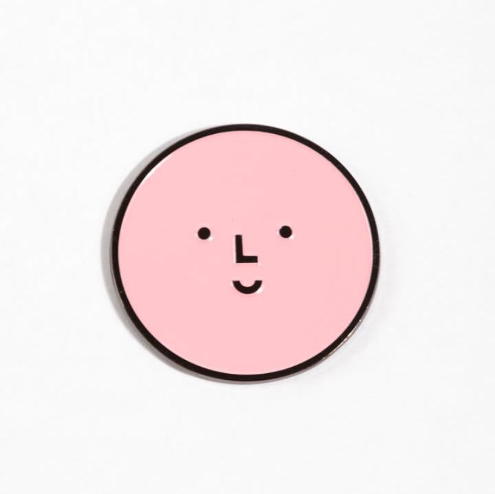 Pink Smiley Logo Magnet