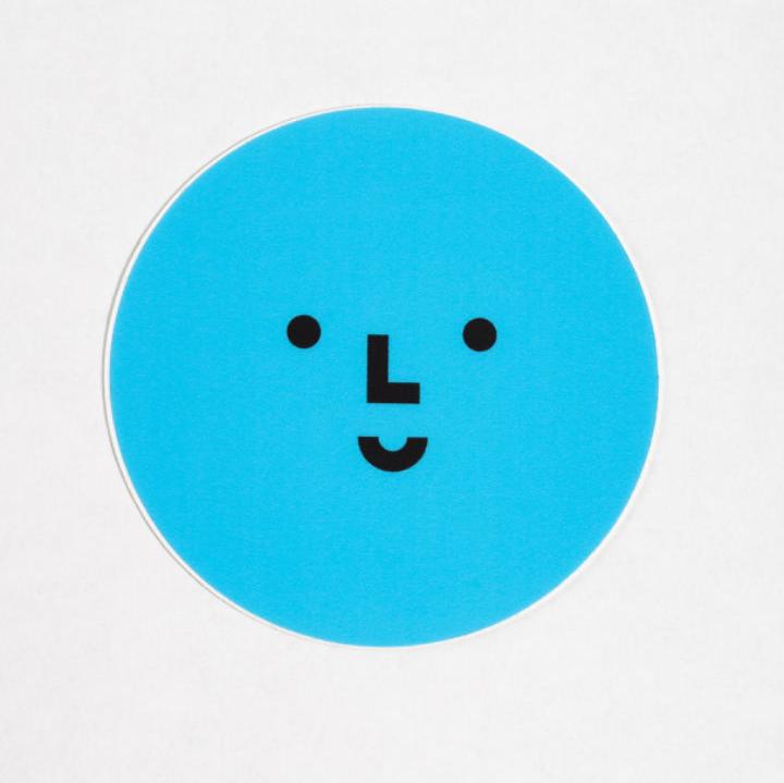 Smiley Logo Vinyl Sticker - Blue